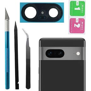 Pixel 7 Back Rear Camera Glass Lens Replacement for Google Pixel7 Camera Glass Replacement with Pre-Installed Adhesive and Reparing Toolkits