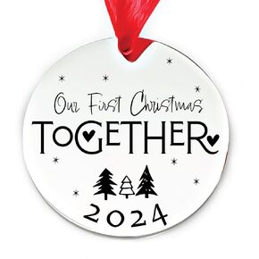 أول عيد ميلاد لنا معًا، عيد الميلاد الأول كزينة للزوجين، زخرفة شجرة عيد الميلاد 2024 FBA-FIRST-ORN (معًا)