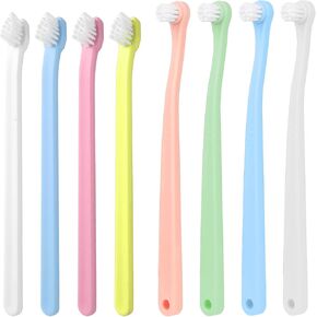 8 Pack Small Dog Toothbrush Cat Toothbrush Pet Toothbrush Mini Head Soft Dog Cat Tooth Brush for Sensitive Gum Puppy, Kitten, Cats & Small Breed Dogs, Portable Travel Friendly and Easy to Use