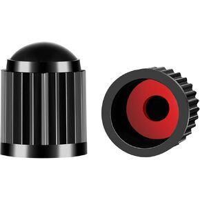 HZJD Tire Valve Caps, Black, with O Rubber Ring, Universal Stem Covers for SUVs, Cars, Bike, Motorcycles, Trucks | Heavy-Duty, Airtight Seal | Screw-On, Easy to Operation(25PCS)