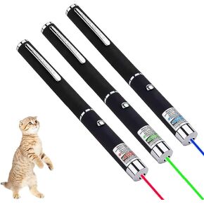 3 Pcs Red Green Blue Pointer for Cats Dogs Pet Interactive Toys, Chasing Exercise Entertain Toy for Indoor Cat,Presentation Remotes for Indoor Classroom Teaching