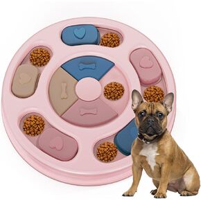 Dog Puzzles Slow Feeder, Interactive Food Puzzle Toys for Dogs,Treat Puzzle Toys for Dogs, Dog Puzzle Treat Dispenser & Slow Feeder Toy, Dog Puzzles for Smart Dogs, Pink, 1 Pack. Christmas
