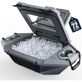 Floating Cooler – 32 QT up to 72 Hours Amphibious Ice Chest - Kayak Camping Coolers for Lake, River, SUP, Fishing, Boat, Party, Beach & More