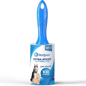 PetLovers Extra Sticky Lint Roller 8 Pack of Refills Only - No Handle Included - 100 Sheets Per Refill 800 Sheets Total