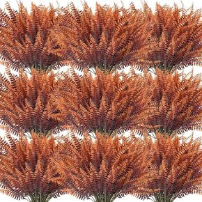 24Pcs Outdoor Artificial Fall Flower, Fake Fall Plants Outside Faux Fall Greenery Stems Shrubs Fall Decorations for Home Porch Patio Garden Thanksgiving Centerpieces