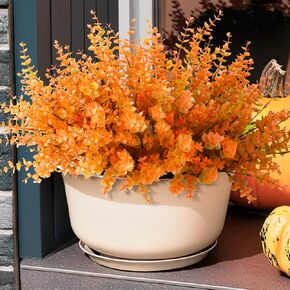Homsunny Artificial Fake Hanging Plants Flowers Basket for Summer Outdoor Decoration,Faux Silk Rose Realistic UV Resistant in 12 inch Coconut Lining Baskets for Home Patio Porch Decor (Mixed Color)