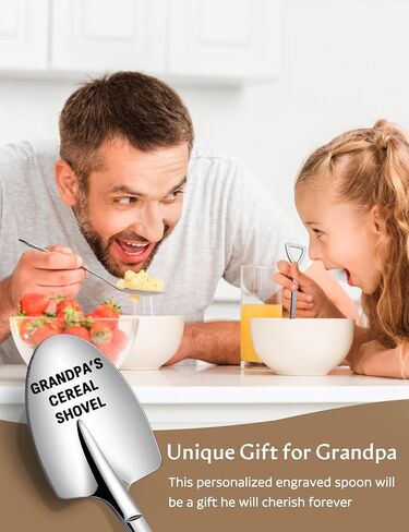 Gifts for Dad - Fathers Day Birthday Gifts for Dad from Daughter, Son, Kids - Unique Present Ideas Dad's Cereal Shovel in Saudi Arabia