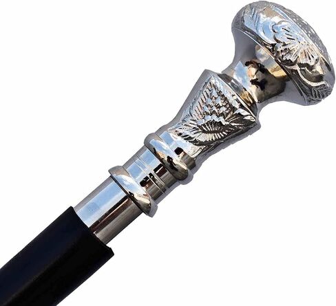 Antique Brass Handle Walking Cane Handmade 36 inch Wooden Stick, Foldable & Adjustable Ideal for Seniors & Adults for Traveling & Hiking in Saudi Arabia