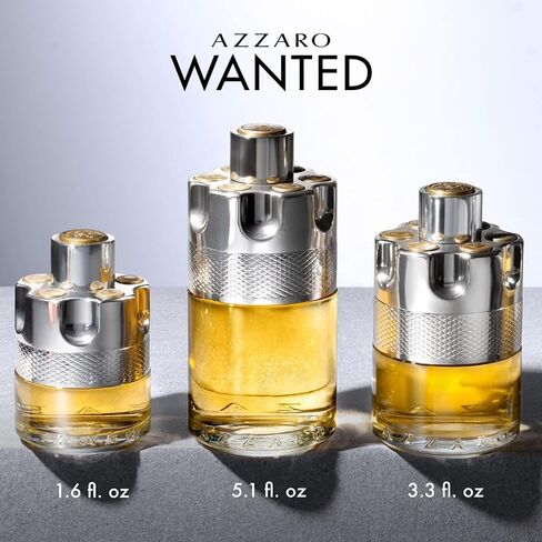 Azzaro Wanted Eau de Toilette - Vibrant & Irresistible Mens Cologne - Woody, Citrus & Spicy Fragrance - Fresh Notes of Cardamom, Lemon, Vetiver - Everyday Wear - Luxury Perfumes for Men in Saudi Arabia