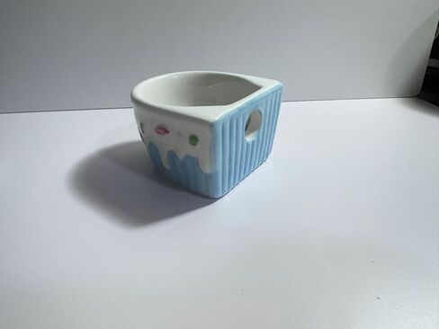Small Animals Bowl,Cake Shaped, Removable Cage Feeder Pet Ceramic Water & Food Feeder, Small Animal Supplies for Rabbit Parrot Squirrels Chinchilla Hamster Ferret (Small, Pink) in Saudi Arabia