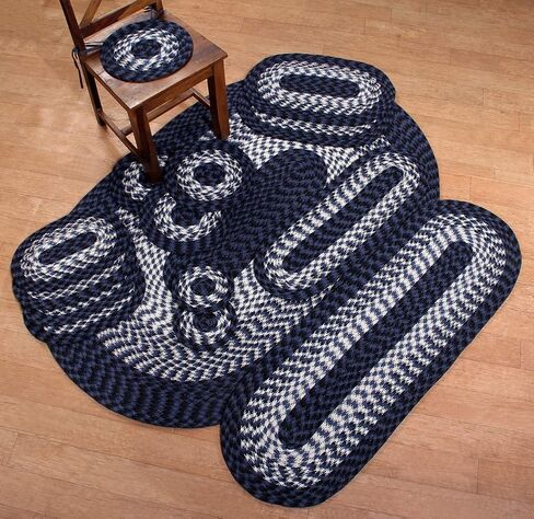 Better Trends Denali Collection 100% Cotton 15 Piece Set Braided Rug Set in Hunter in Saudi Arabia