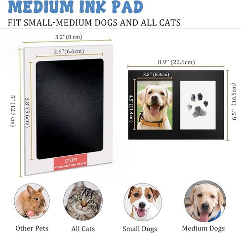 MYPAWLETS Inkless Pet Paw Print Kit,Clean Touch Ink Pad for Dog Paw Prints,Mess-Free Paw Print Stamp Pad for Dogs Cats,Dog Nose Print Kit,Personalized Pet Lover,Dog Mom Gift-4M in Saudi Arabia