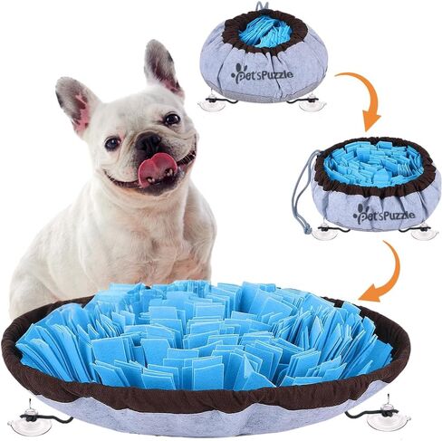 Snuffle Mat for Dogs - Adjustable Sniff Mat for Small & Large Dogs, Interactive Sniff Mat for Slow Eating & Keep Busy, Encourages Natural Foraging Skills for Dogs, Dog Treat Dispenser for In & Out use in Saudi Arabia