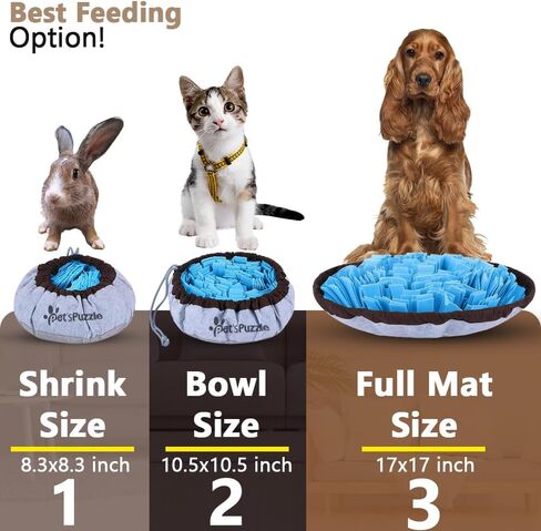 Snuffle Mat for Dogs - Adjustable Sniff Mat for Small & Large Dogs, Interactive Sniff Mat for Slow Eating & Keep Busy, Encourages Natural Foraging Skills for Dogs, Dog Treat Dispenser for In & Out use in Saudi Arabia