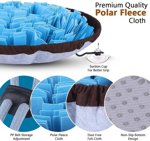 Snuffle Mat for Dogs - Adjustable Sniff Mat for Small & Large Dogs, Interactive Sniff Mat for Slow Eating & Keep Busy, Encourages Natural Foraging Skills for Dogs, Dog Treat Dispenser for In & Out use in Saudi Arabia