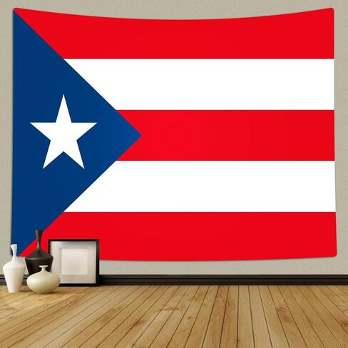 TOMOZ USA Puerto Rico Flag Tapestry Wall Hanging for Bedroom Living Room Dorm Home Decoration 60W x 51L Inch in Saudi Arabia