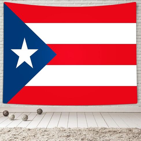 TOMOZ USA Puerto Rico Flag Tapestry Wall Hanging for Bedroom Living Room Dorm Home Decoration 60W x 51L Inch in Saudi Arabia