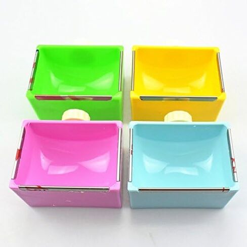 Small Pet Feeder Food Water Bowl Cage Hanging Dish for Birds Parakeet,Dwarf Syrian Hamsters,Hadgehog,Gerbils,Rats,Mice,Gerbils,Mini Small Animals (Green) in Saudi Arabia