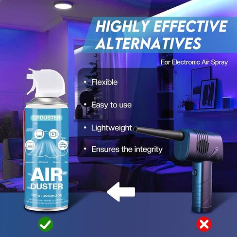 بخاخ هواء منظف لوحة المفاتيح: بخاخ منفضة كمبيوتر للكمبيوتر المحمول - منفضة هواء لتنظيف الكمبيوتر - بخاخ منفضة هواء الكمبيوتر - علبة ناسف الهواء 6 قطع in Kuwait