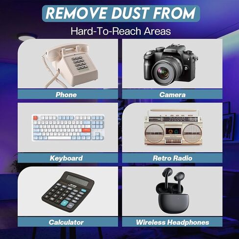 بخاخ هواء منظف لوحة المفاتيح: بخاخ منفضة كمبيوتر للكمبيوتر المحمول - منفضة هواء لتنظيف الكمبيوتر - بخاخ منفضة هواء الكمبيوتر - علبة ناسف الهواء 6 قطع in Kuwait