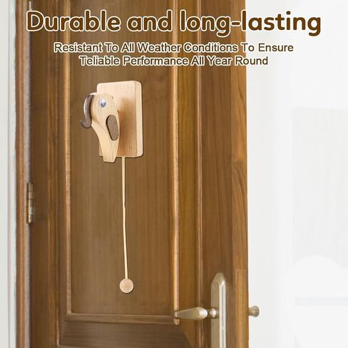 جرس باب نقار الخشب الإبداعي المصنوع يدويًا، جرس باب نقار الخشب، مطرقة باب نقار الخشب، مشغلات مطرقة باب نقار الخشب، جرس باب ميكانيكي خشبي مثير للاهتمام لجميع أنواع الأبواب in Kuwait