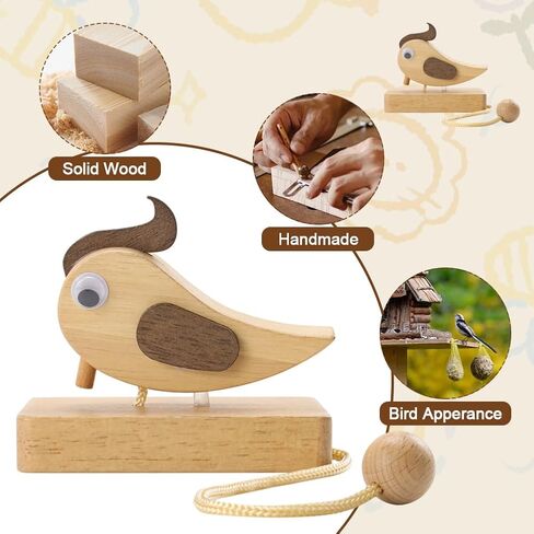 جرس باب نقار الخشب الإبداعي المصنوع يدويًا، جرس باب نقار الخشب، مطرقة باب نقار الخشب، مشغلات مطرقة باب نقار الخشب، جرس باب ميكانيكي خشبي مثير للاهتمام لجميع أنواع الأبواب in Kuwait