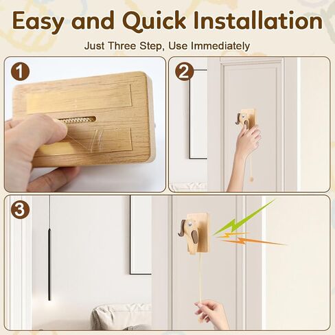 جرس باب نقار الخشب الإبداعي المصنوع يدويًا، جرس باب نقار الخشب، مطرقة باب نقار الخشب، مشغلات مطرقة باب نقار الخشب، جرس باب ميكانيكي خشبي مثير للاهتمام لجميع أنواع الأبواب in Kuwait