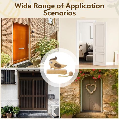 جرس باب نقار الخشب الإبداعي المصنوع يدويًا، جرس باب نقار الخشب، مطرقة باب نقار الخشب، مشغلات مطرقة باب نقار الخشب، جرس باب ميكانيكي خشبي مثير للاهتمام لجميع أنواع الأبواب in Kuwait