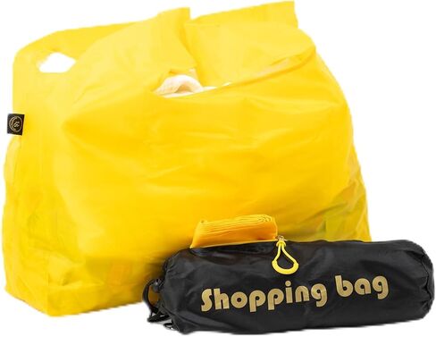 Shopping bags for groceries,10 large washable reusable grocery bags in a compact capsule with a click and carry clip. in Saudi Arabia