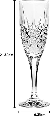 نظارات Godinger Champagne Flute، زجاج الشمبانيا، زجاج جذعي، زجاج كوكتيل، زجاج العطلات، مجموعة من 2 in Saudi Arabia