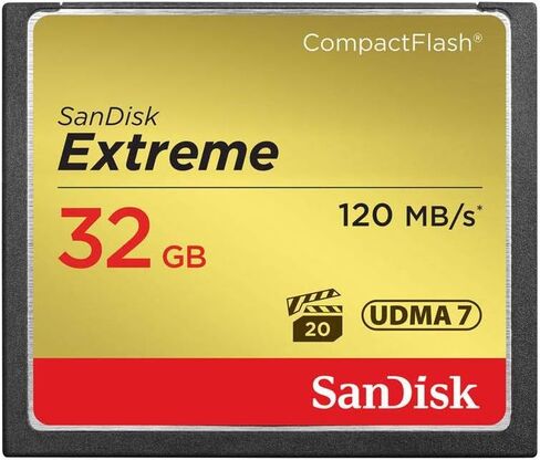 بطاقة ذاكرة سانديسك SDCFXSB-032G-G46 CF اكستريم 32 جيجابايت 120 ميجابايت/ثانية الفئة 10 in Saudi Arabia