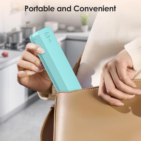 FEPPO حقيبة السدادة، 3000 مللي أمبير قابلة لإعادة الشحن حقيبة صغيرة السدادة مع 6.2 "شريط التدفئة، رقاقة حقيبة السدادة ختم الحرارة المحمولة 3 التروس قابل للتعديل السدادة الحرارية السريعة للرقائق والوجبات الخفيفة الحلوى أكياس تخزين المواد الغذائية in Kuwait