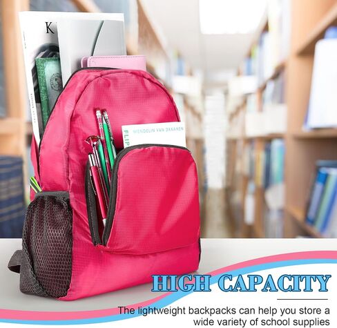 LEIFIDE 15 Pieces Backpack 17 Inch Backpacks 5 Assorted Colors Foldable Lightweight Bookbags Student Outdoor Travel School Book Bag in Kuwait