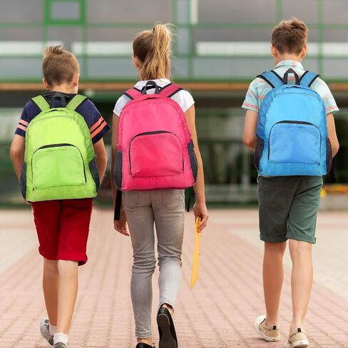 LEIFIDE 15 Pieces Backpack 17 Inch Backpacks 5 Assorted Colors Foldable Lightweight Bookbags Student Outdoor Travel School Book Bag in Kuwait