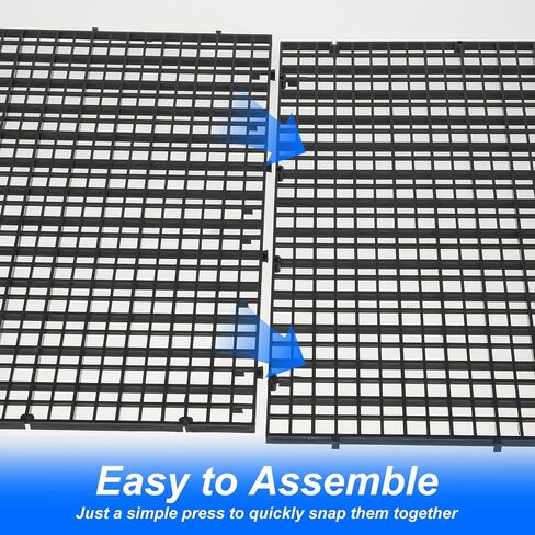 Sliverdew 2PCS Aquarium Fish Tank Divider Plastic Egg Crate Aquarium Filter Fish Tank Bottom Isolation Separator Bottom Tray Plastic Grid, L Black in Saudi Arabia