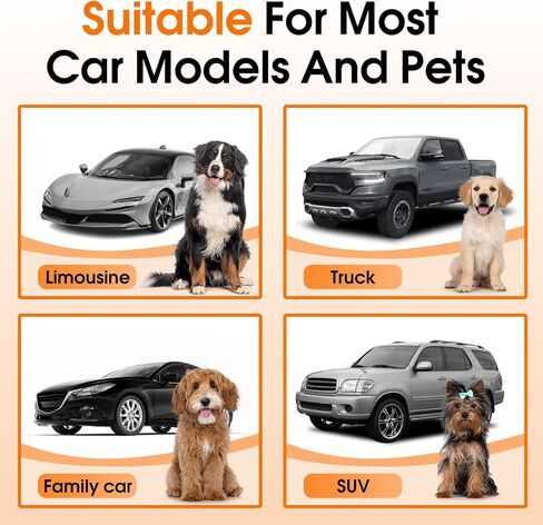 Front Seat Dog Cover, Waterproof Car Seat Covers for Dogs Nonslip Scratch-Proof Dog Seat Cover Front Seat for SUV, Trucks & Cars - S, Black/Orange in Kuwait