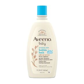 AVEENO BABY Sensitive Skin Bubble Bath with Oat Extract, Gently Cleanses and Leaves Skin Feeling Hydrated, 19.2 fl. Oz