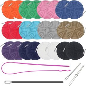 24 قطعة من حبال الرباط، أربطة بديلة مع 4 قطع من الخيوط السهلة للسراويل الرياضية والسراويل القصيرة والمعاطف والسترات in Kuwait