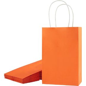 SUNCOLOR 24 Pieces 8" Rainbow Goodie Bags Small Gift Bags with Handle for Party Favor Bags (Rainbow)