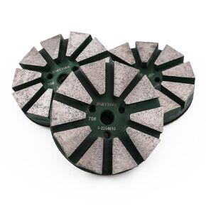 BSRTTOOL 3Pcs 3inch Metal Diamond Floor Polishing Pads - Dry or Wet Sanding Tile Stone Marble Concrete Granite Ceramics Glass (50Grit)