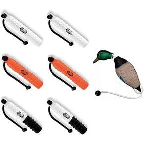 HuntEumUp Dog Bumpers Bundle - 6X Standard Fetch Trainers, White/Orange, Dove Dummy for Enhanced Retrieval Skills