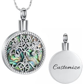 Imrsanl Tree of Life with Celtic Knot Urn Necklace for Ashes in Kuwait