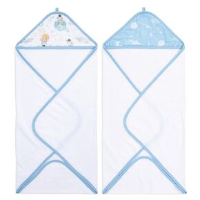 aden + anais Essentials Hooded Baby Bath Towel, Super Soft 100% Cotton, 2 Pack, Blushing Bunnies