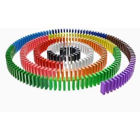 120pcs Bulk Dominoes, Wooden Domino Blocks, for Kids Birthday Kids Racing Toy Game, Building and Stacking Toys.