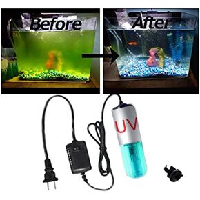 Aquarium 3W UV Water Clean Light Green Alage Clear 3inch Submersible Fish Tank UVC Light for Fish Tank Sump Pump Swim Pool