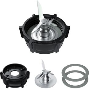 for Oster Blender Replacement Parts Compatible with Oster Blender Ice Blade with ABS Plastics Jar Base Cap and 2 Rubber O Ring Seal Gasket Kit, Compatible with Osterizer Blender Accessories