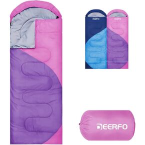 Sleeping Bags for Adults Kids - Backpacking Camping Sleeping Bag for Girls Boys - Cold Weather Warm Sleeping Bag with Compression Bags for All Season - Compact Camping Gear