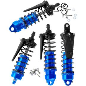 RC Shocks Absorber Upgreades Part for 1/10 Slash 4WD,Stampede 4WD,Rustler 4WD,Alloy Aluminum Front Rear Shocks Hops Up,Navy Blue