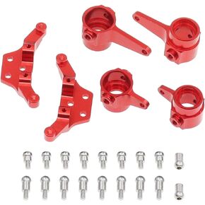 6PCS Aluminum Alloy Front& Rear Steering Cup Shock Mount Sets Compatible with WLtoys K969 K979 K989 K999 P929 P939 1/28 RC Car Upgrade Parts(Blue)