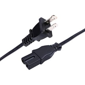 UL Listed 8ft Power Cord Replacement for Brother ES2000 SE400 CS-6000I S4400 PE800 PE770 SE600 SE625 Singer Janome Husqvarna Viking White Pfaff Baby-Lock Sewing Machine AC 2 Prong Cable